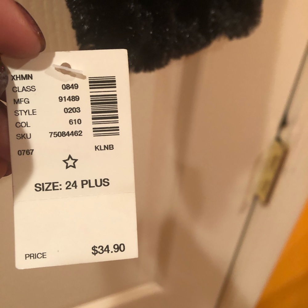 Black Faux Fur plus Size kid girl 24